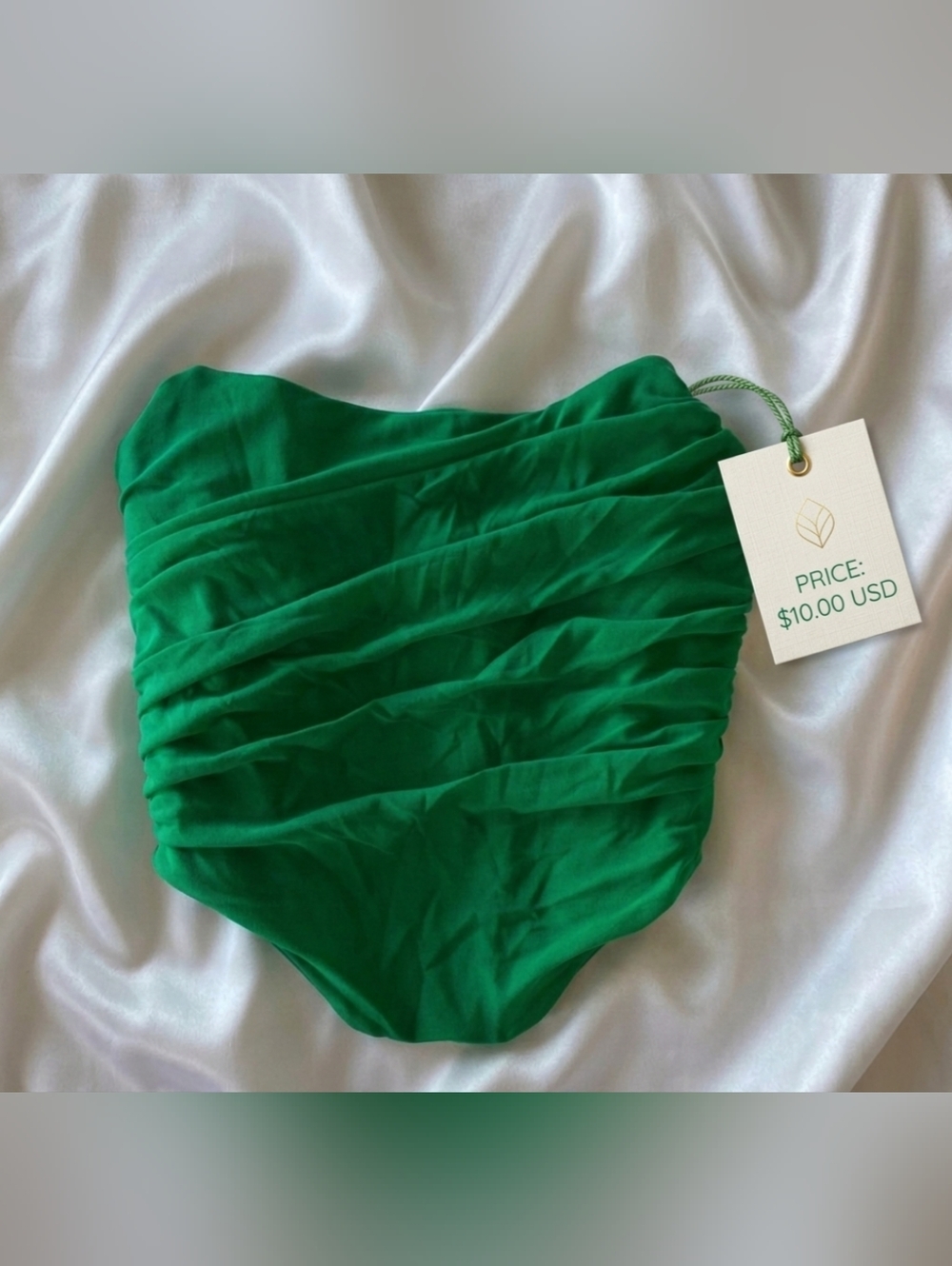 Modegal Women's Green  Ruched Corset Top Size L